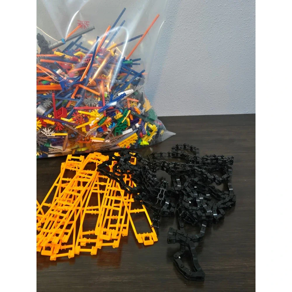 K'NEX Roller Coaster Bulk Lot with Motor Track Cars Chain Rods and Connectors